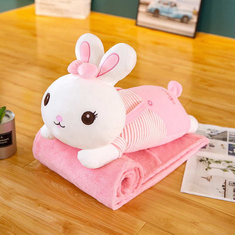 Rabbit Design Pillow and Blankets Sets