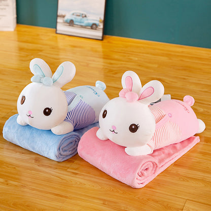 Rabbit Design Pillow and Blankets Sets