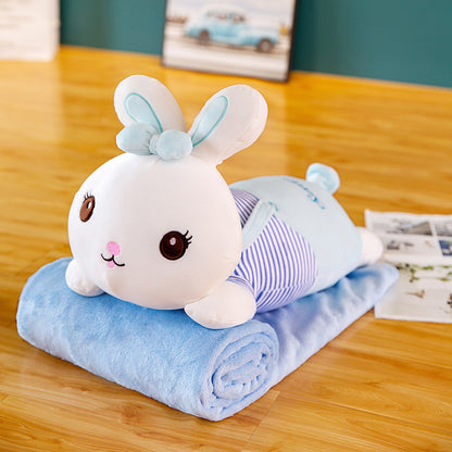 Rabbit Design Pillow and Blankets Sets