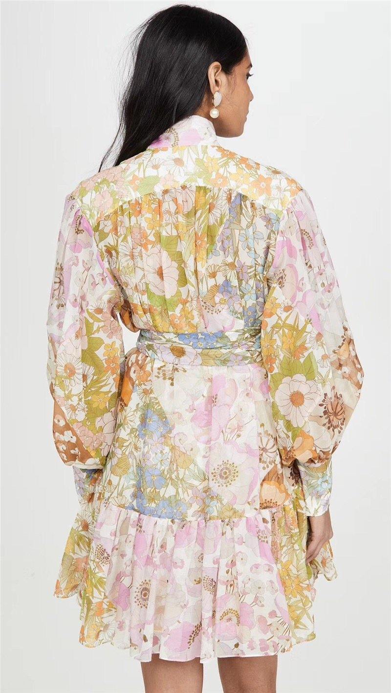 Women Summer Holiday Luxury Button Mini Dresses-STYLEGOING