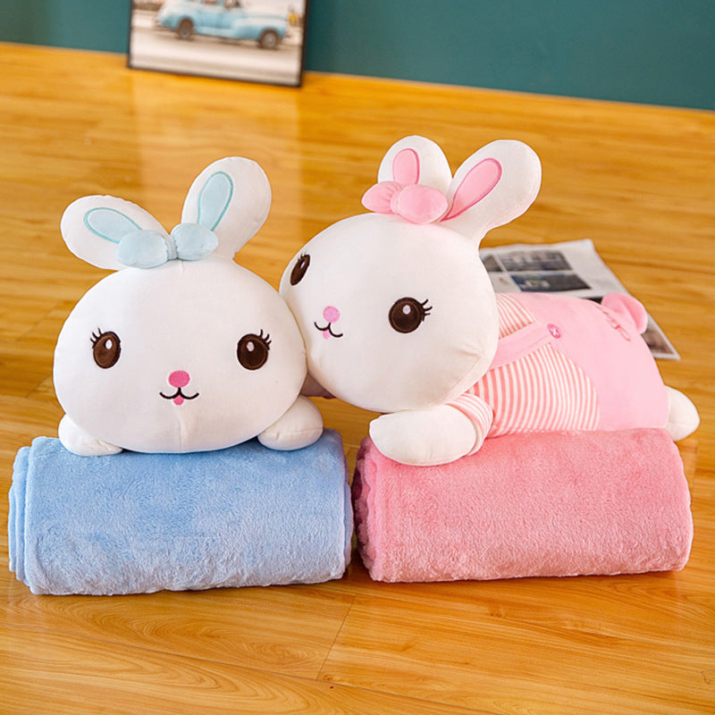 Rabbit Design Pillow and Blankets Sets