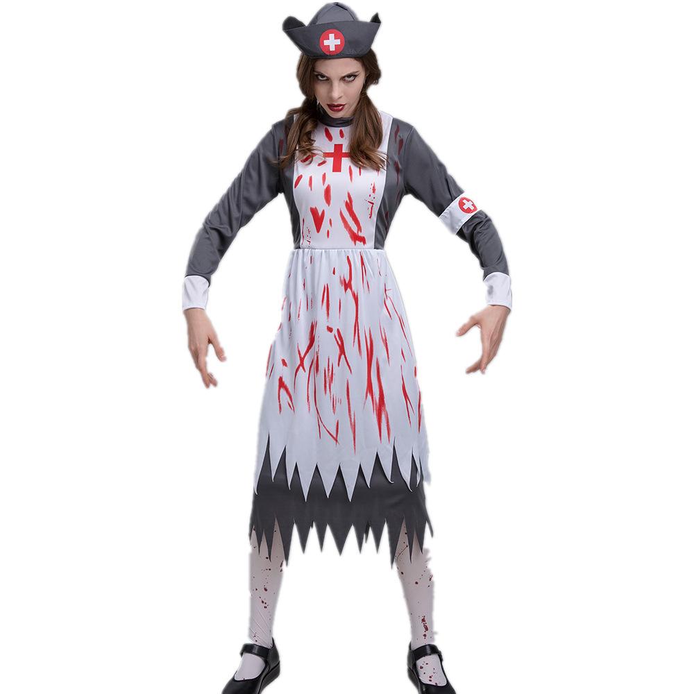 Women Horriable Nurse Cosplay Costume for Halloween