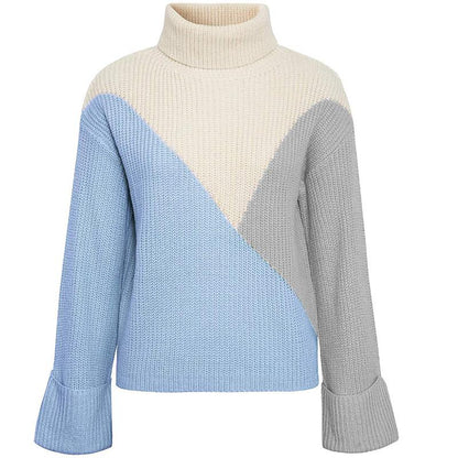Leisure High Neck Knitting Hoodies Sweaters for Women