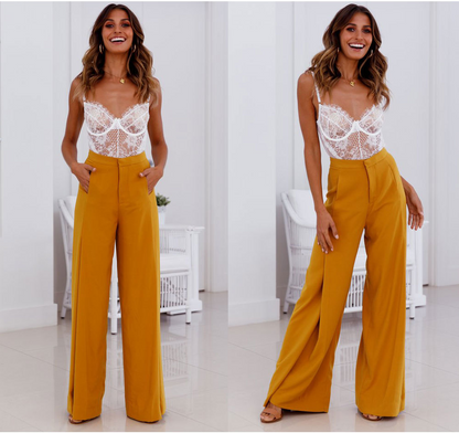 Women High Waist Casual Loose Pants-STYLEGOING