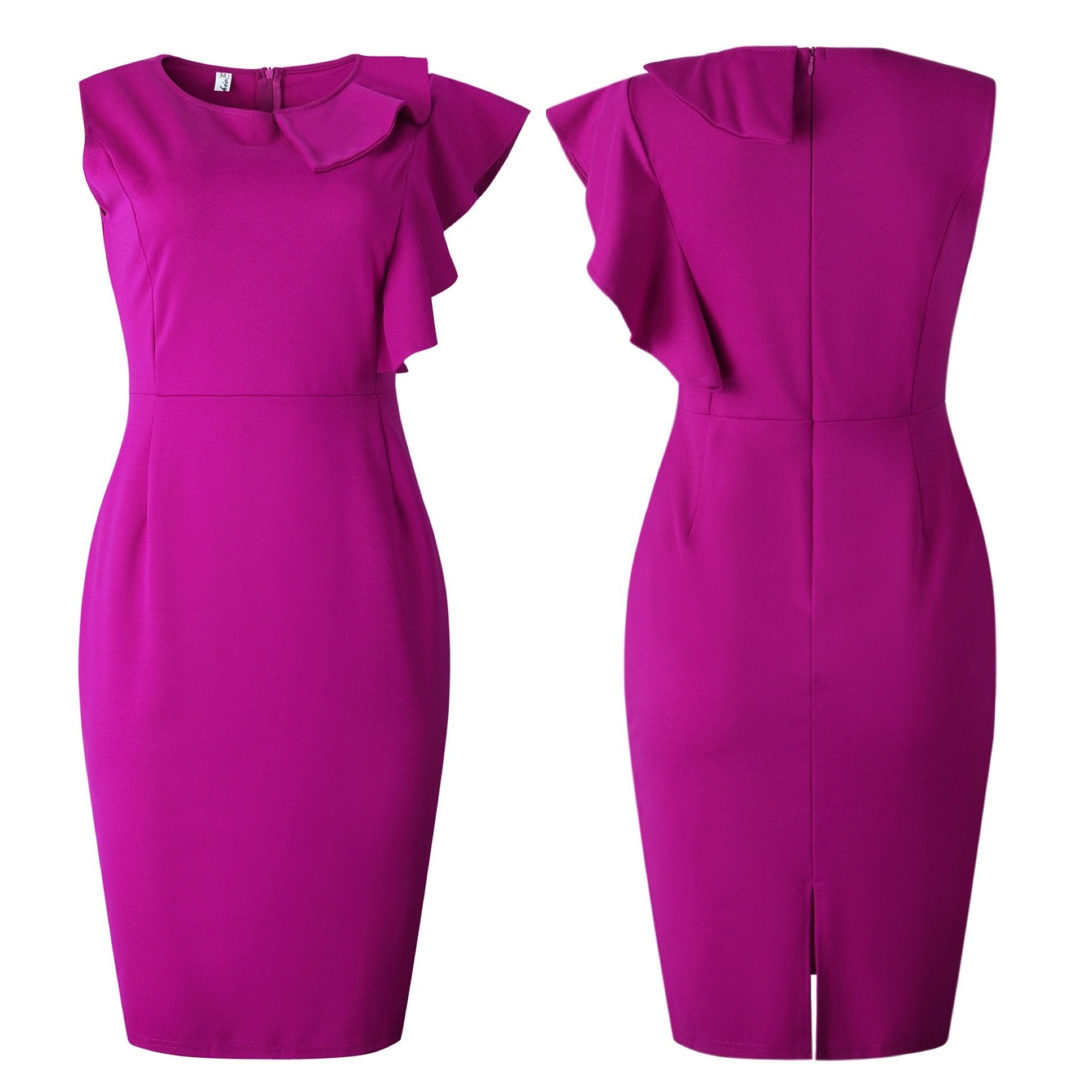 Sexy Bodycon Ruffled Mini Dresses-STYLEGOING