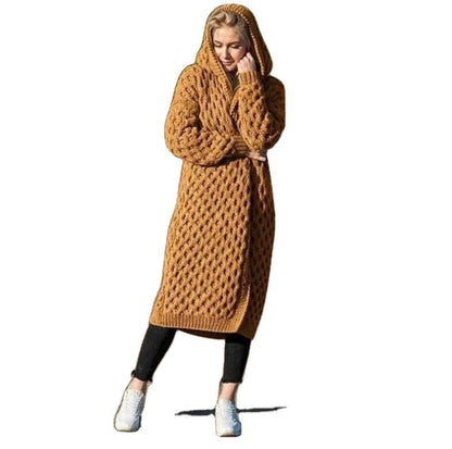 Fashion Women Knitting Long Cardigan Overcoat-STYLEGOING