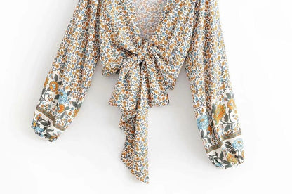 Women Bohemia Bottom Lace Top Blouses-STYLEGOING