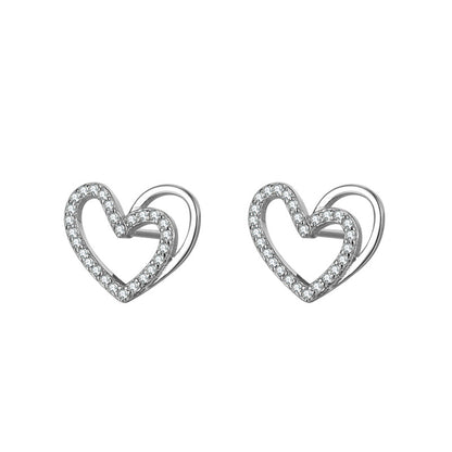 Cute Double Sweetheart Design Earrings for Women