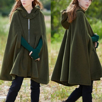 Women Loose Hoodies Cape Tops