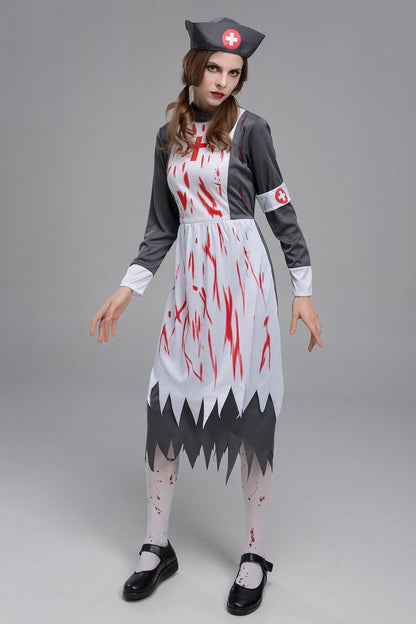 Women Horriable Nurse Cosplay Costume for Halloween