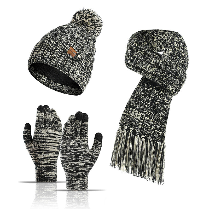 Women Winter Kntiting Colorful Hats&scarfs Sets