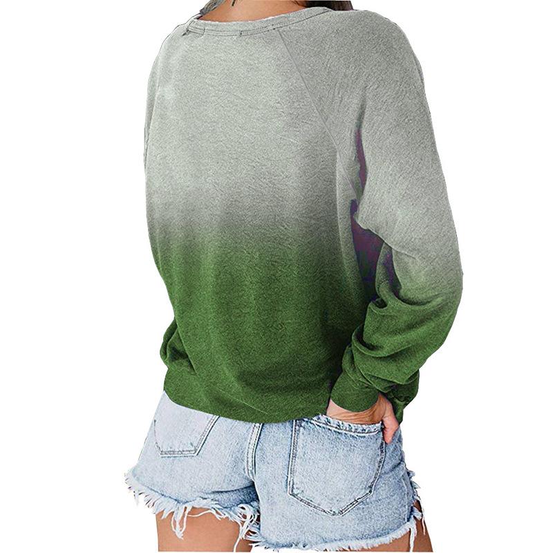 Casual Long Sleeves Pullover Gradient Hoodies-STYLEGOING