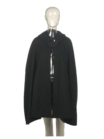 Women Loose Hoodies Cape Tops