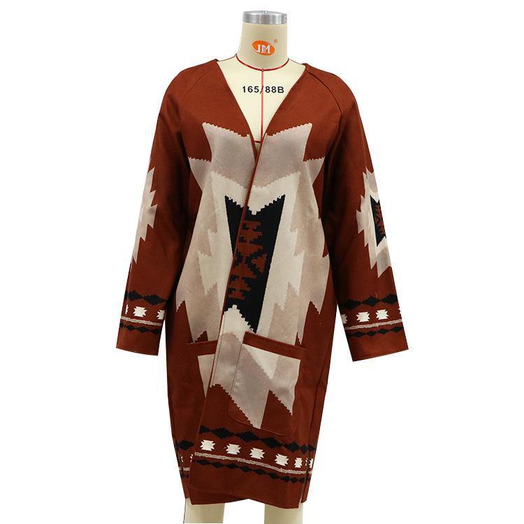 Women Long Sleeves Cardigan Overcoat-STYLEGOING