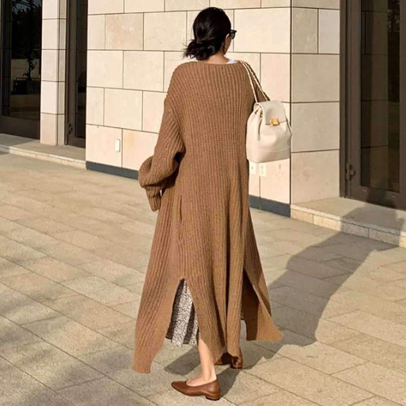 Luxury Loose Knitting Long Cardigan Sweaters-STYLEGOING