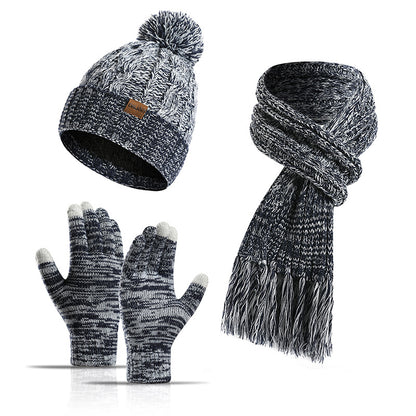 Women Winter Kntiting Colorful Hats&scarfs Sets