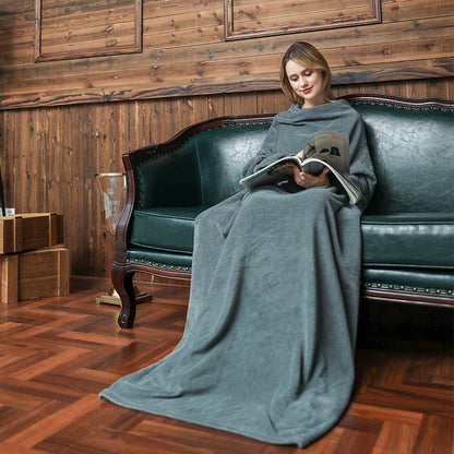 Multi Functional Fleece Throw Blankets for Watching TV