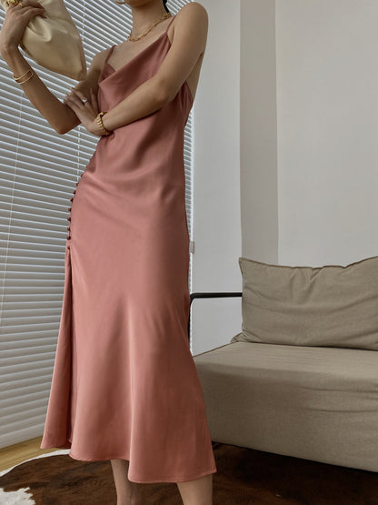 Sexy Designed Luxury Satin Sleeveless Party Dresses