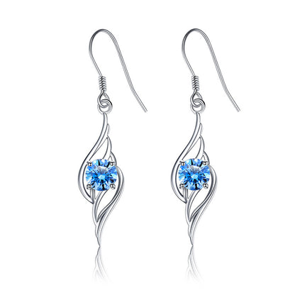 Fashion The Wings of The Angel Design Sterling Sliver Hook Earrings
