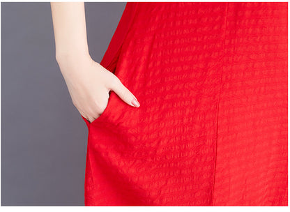 Ethnic Linen Plus Sizes Irregular Vintage Cozy Dresses