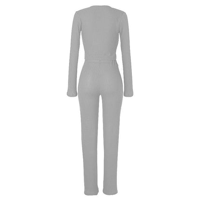 Leisure Long Sleeves Sexy Knitting Outfits-STYLEGOING