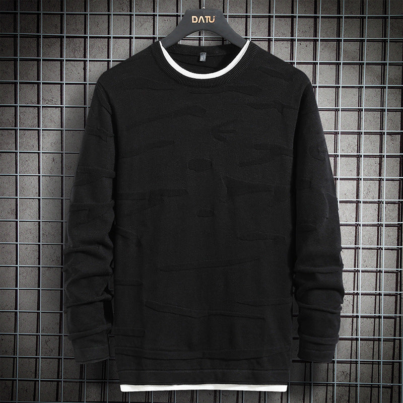 Casual Round Neck Knitted Sweaters for Men