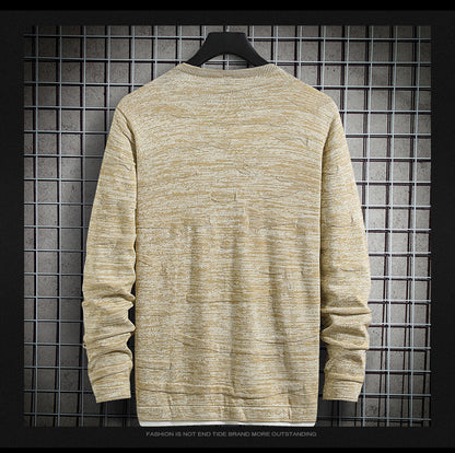 Casual Round Neck Knitted Sweaters for Men