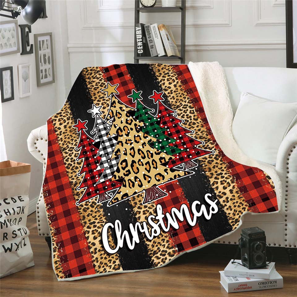 Double Thick Warm Throw Blankets for Christmas