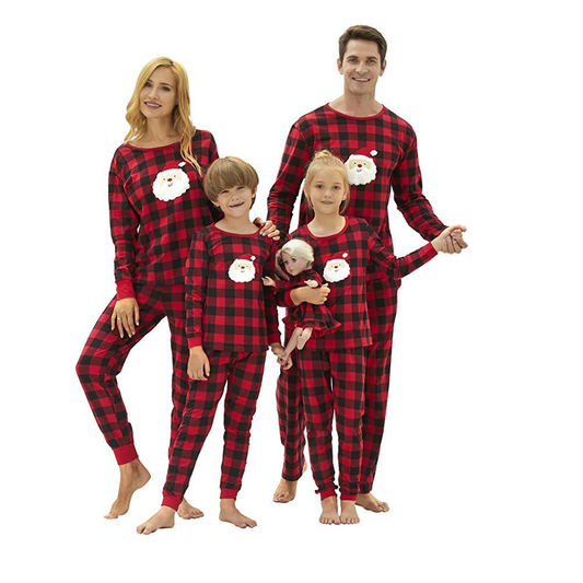 Red Christmas Parent-child Sleepwear Sets Homewear