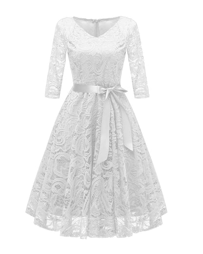 Elegant Long Sleeves Lace Dresses