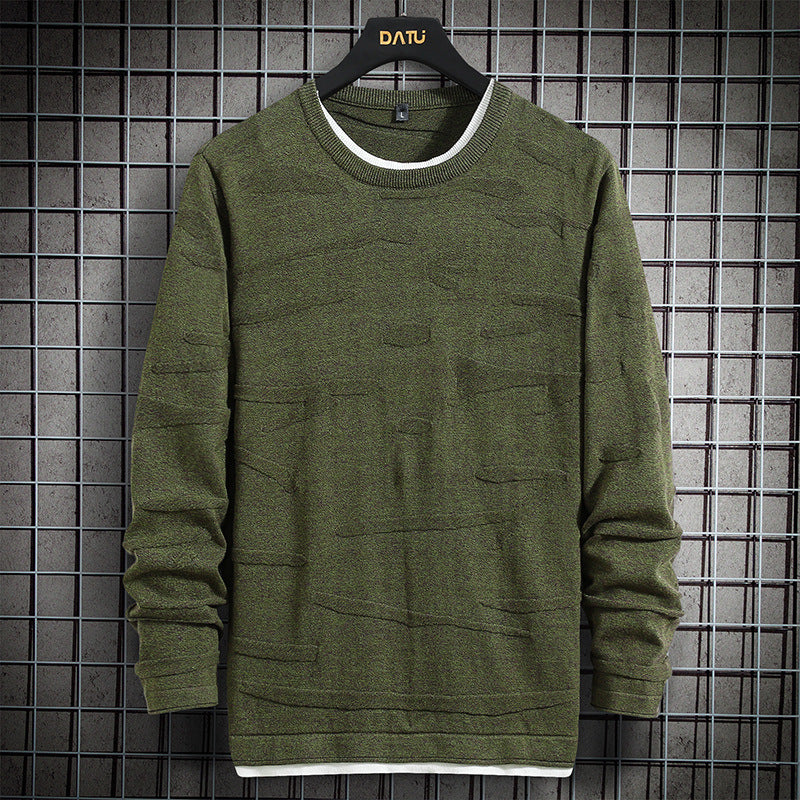 Casual Round Neck Knitted Sweaters for Men