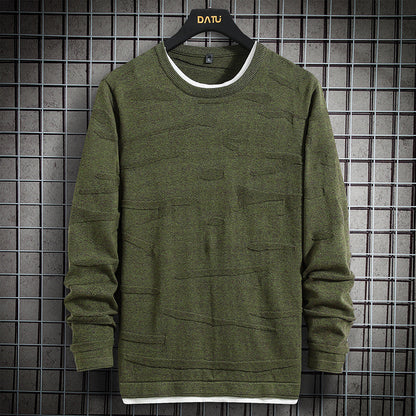 Casual Round Neck Knitted Sweaters for Men