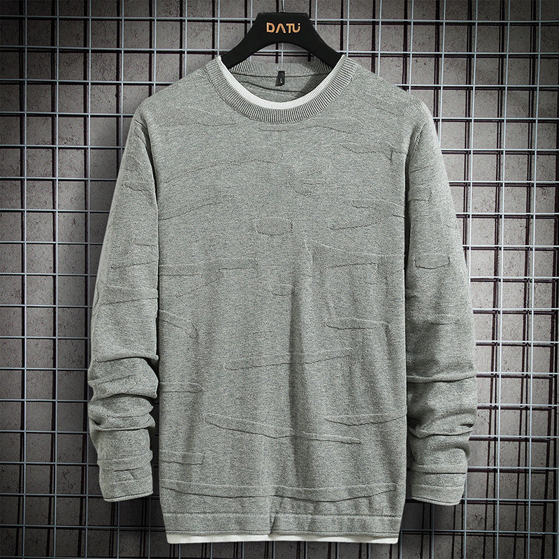 Casual Round Neck Knitted Sweaters for Men