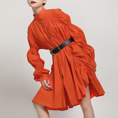 Designed Women Irregular Puff Sleeves Dresses