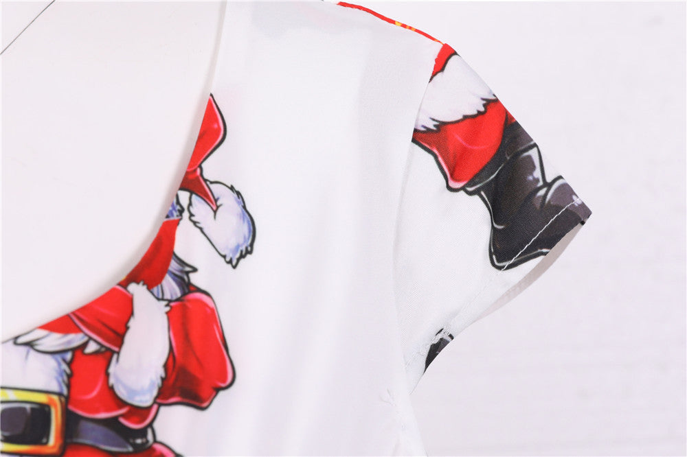 Merry Christmas Short Sleeves Dresses