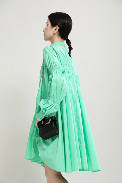 Designed Women Irregular Puff Sleeves Dresses