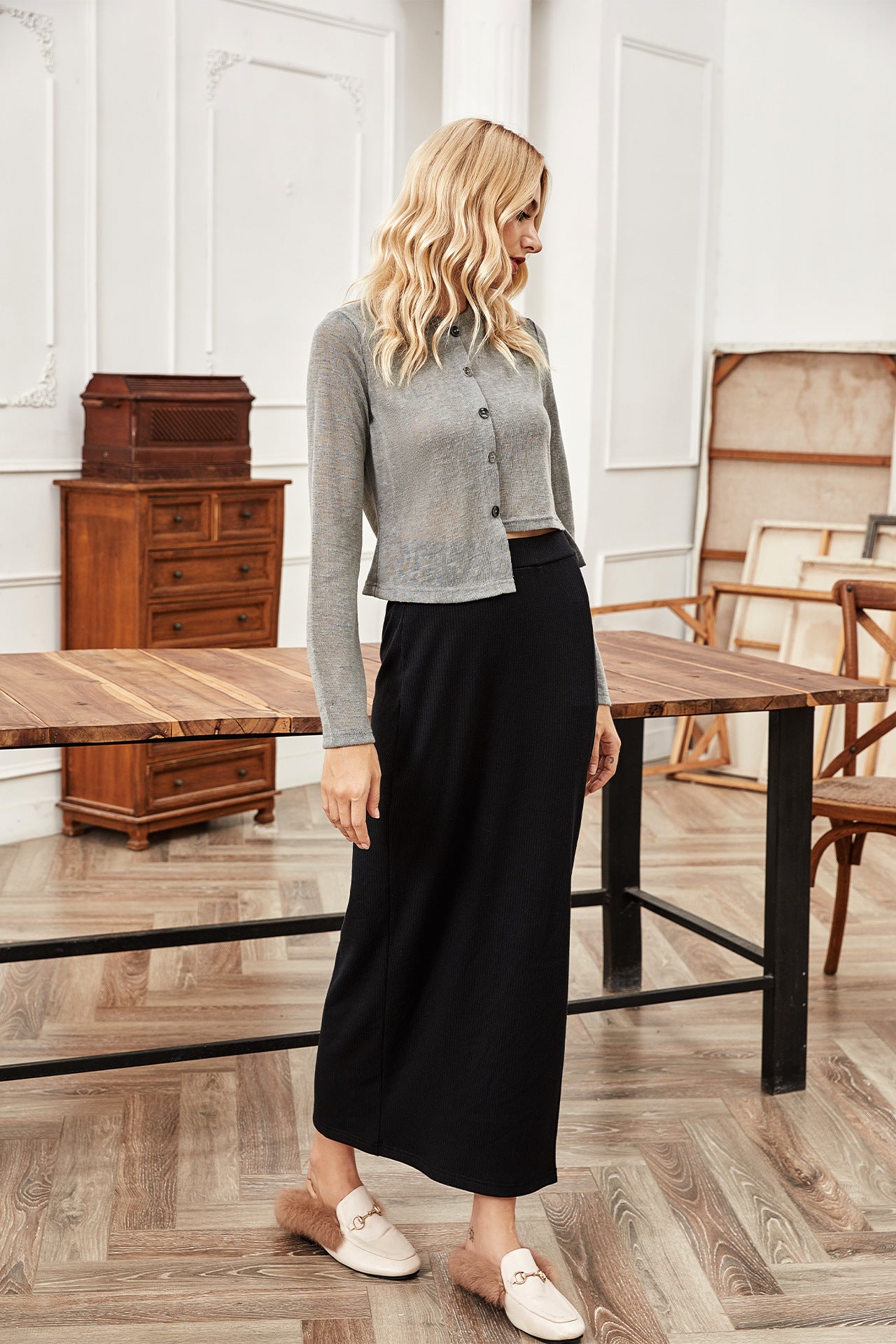Sexy High Waist Black Skirts for Women