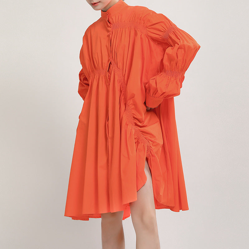 Designed Women Irregular Puff Sleeves Dresses
