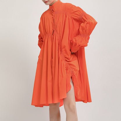 Designed Women Irregular Puff Sleeves Dresses