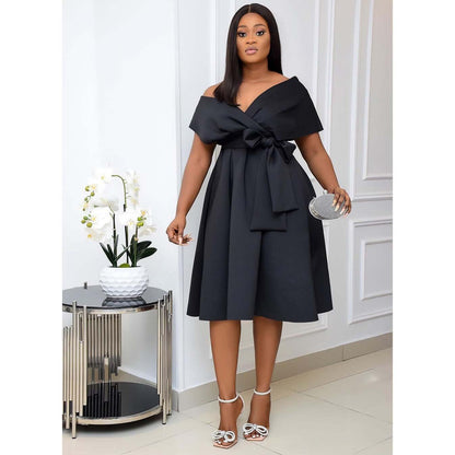 Women Summer Off The Shoulder Party Evening Dresses-STYLEGOING