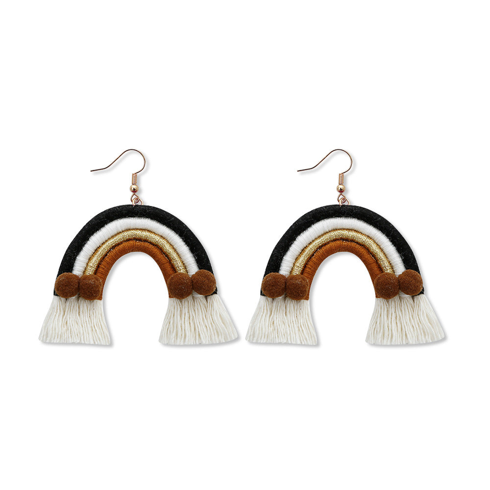 Christmas Design Boho Woven Tassel Earrings