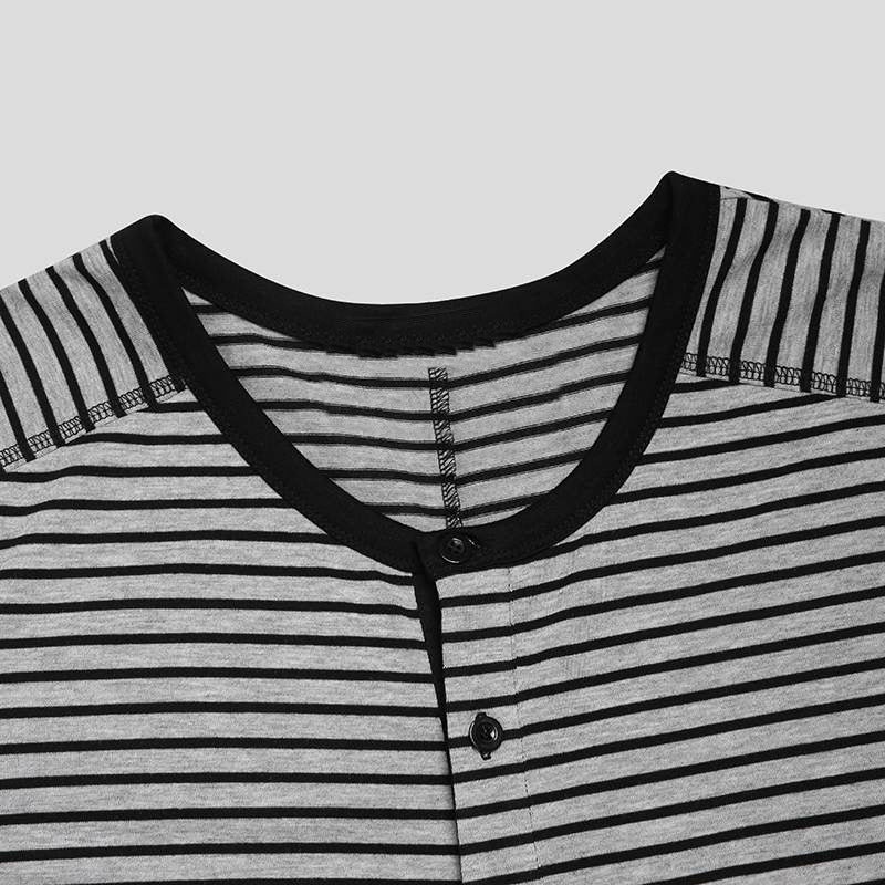 Casual Long Sleeves Jumpsuits Sleepwear for Men