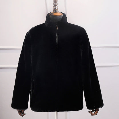 Warm Winter Artificial Fur Plus Sizes Overcoats for Men