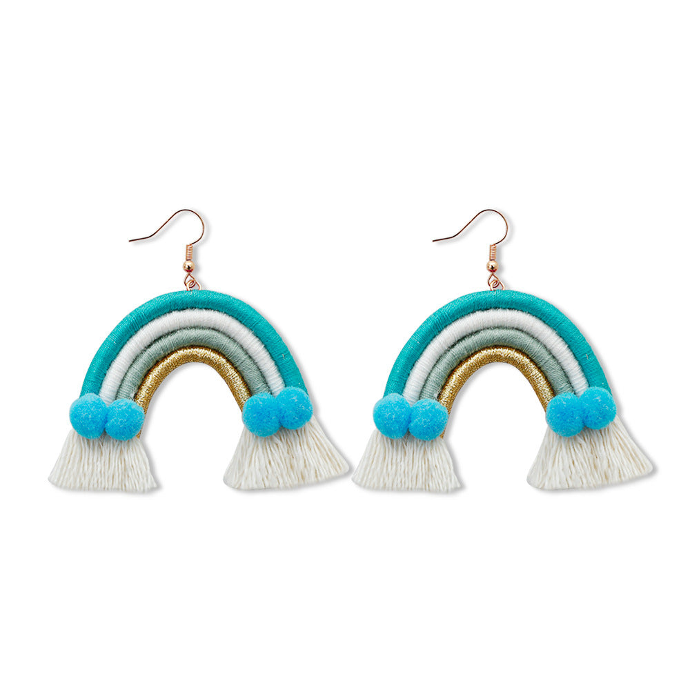 Christmas Design Boho Woven Tassel Earrings