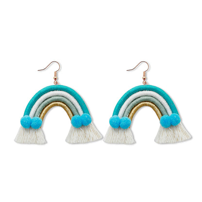 Christmas Design Boho Woven Tassel Earrings
