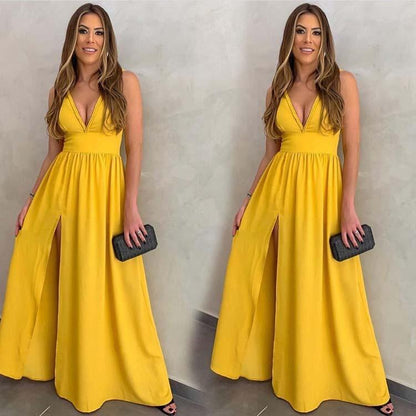 Fashion Causl Sleeveless Long Dresses-STYLEGOING