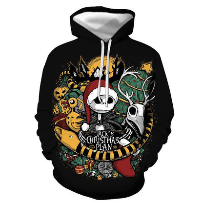 Plus Size Horrible Halloween 3D Print Hoodies-STYLEGOING
