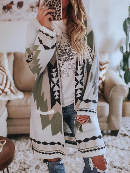 Women Long Sleeves Cardigan Overcoat-STYLEGOING