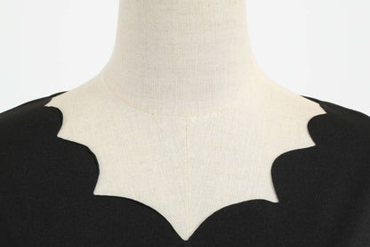 Vintage V Neck Long Sleeves Musical Note Winter Dresses-STYLEGOING