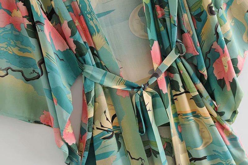Bohemia Lotus Kimono Cover Ups-STYLEGOING